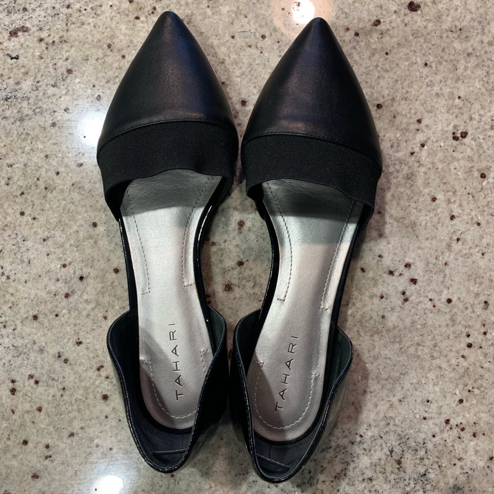 Tahari Black Flats